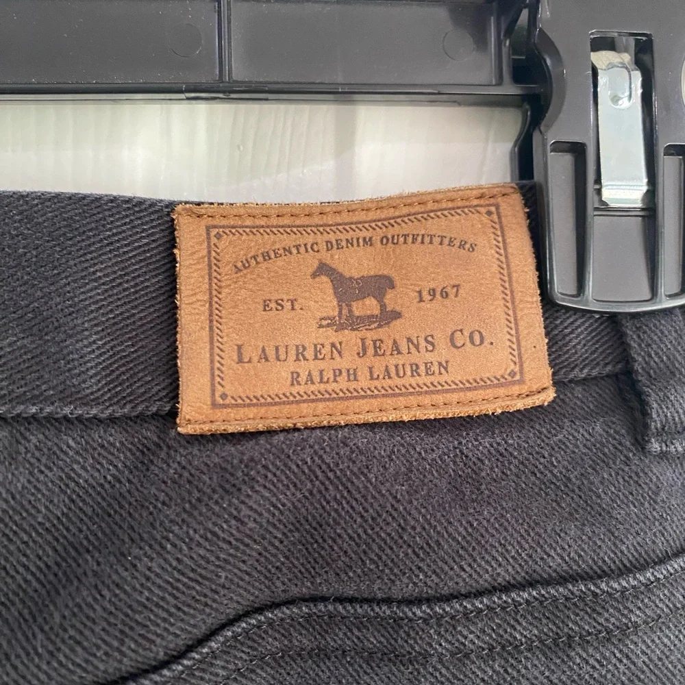 Ralph Lauren Jeans Co. Black Straight Leg Denim Women’s Size 8 Minimal